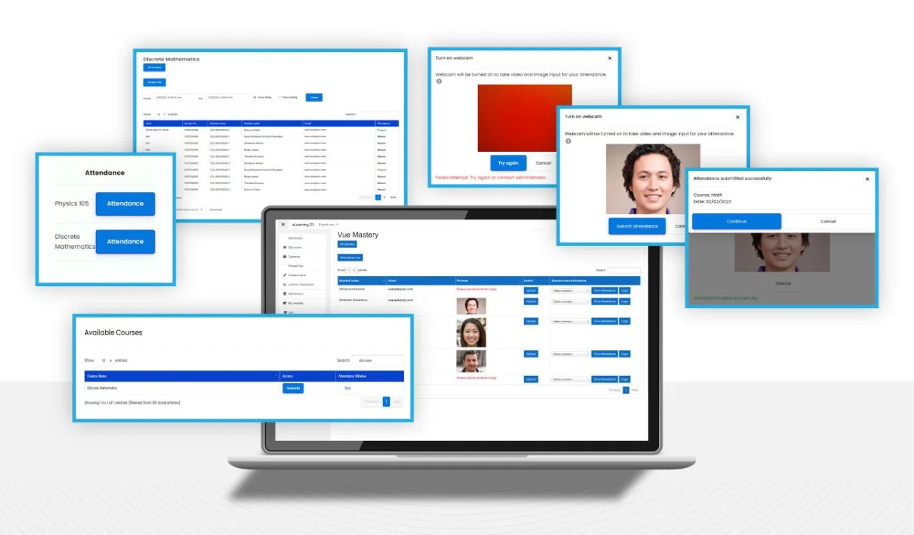 Face recognition system for attendance tracking