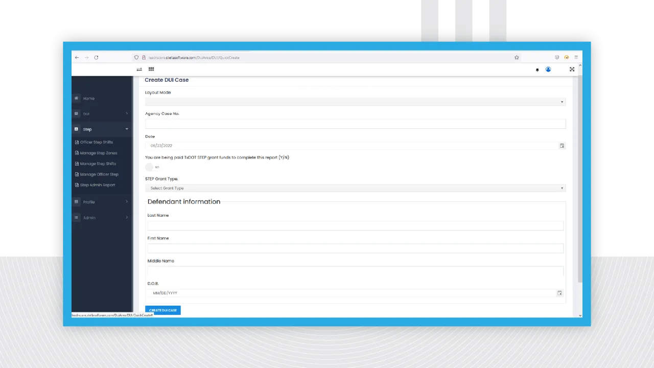 An online data reporting system that streamlines the DWI report writing for Law Enforcement Officers based in the USA.