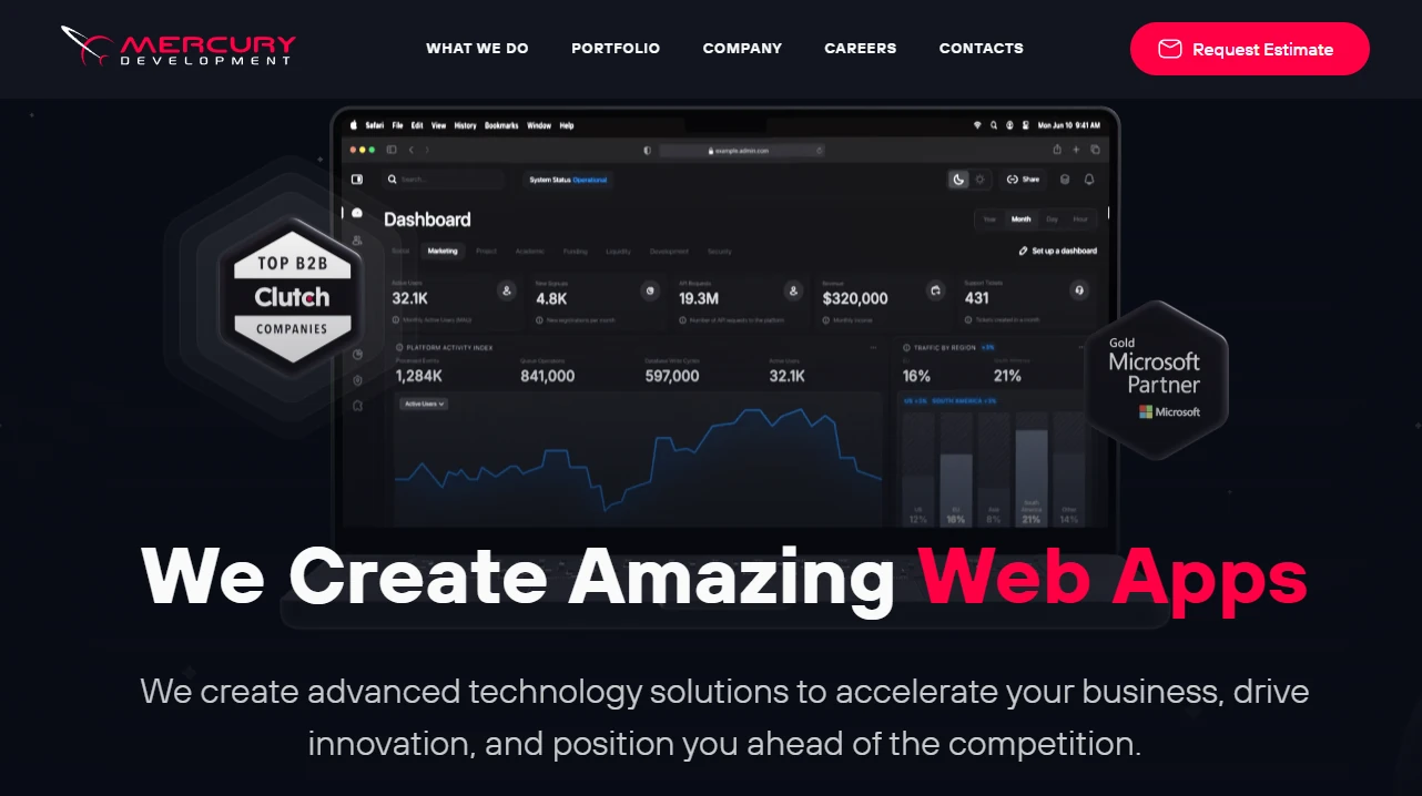 Mercury Development cloud-native application development company