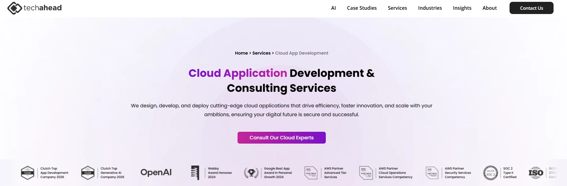 TechAhead cloud-native application development company