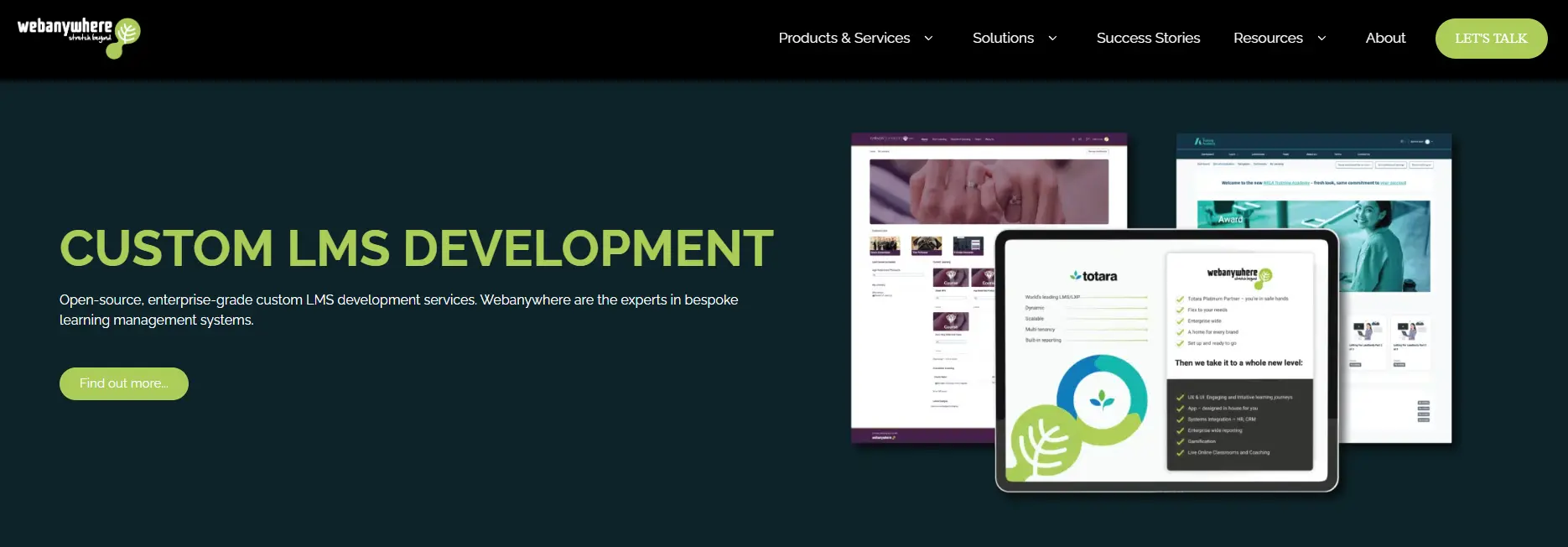 Webanywhere LMS development company UK