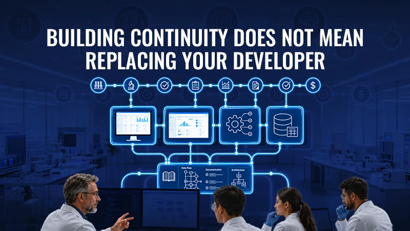 Building laboratory system continuity without replacing the internal developer