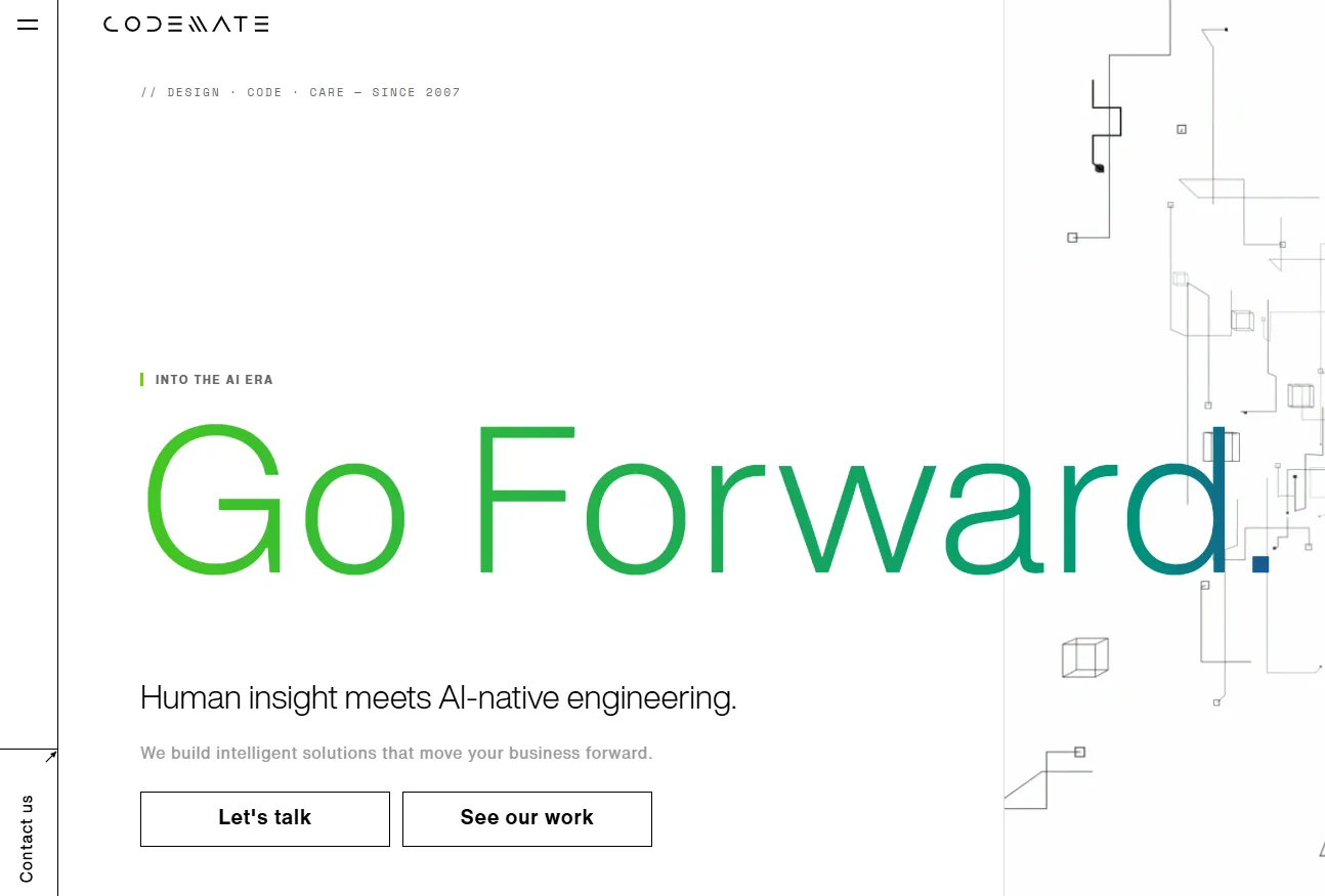 Codemate website, software development company in Finland