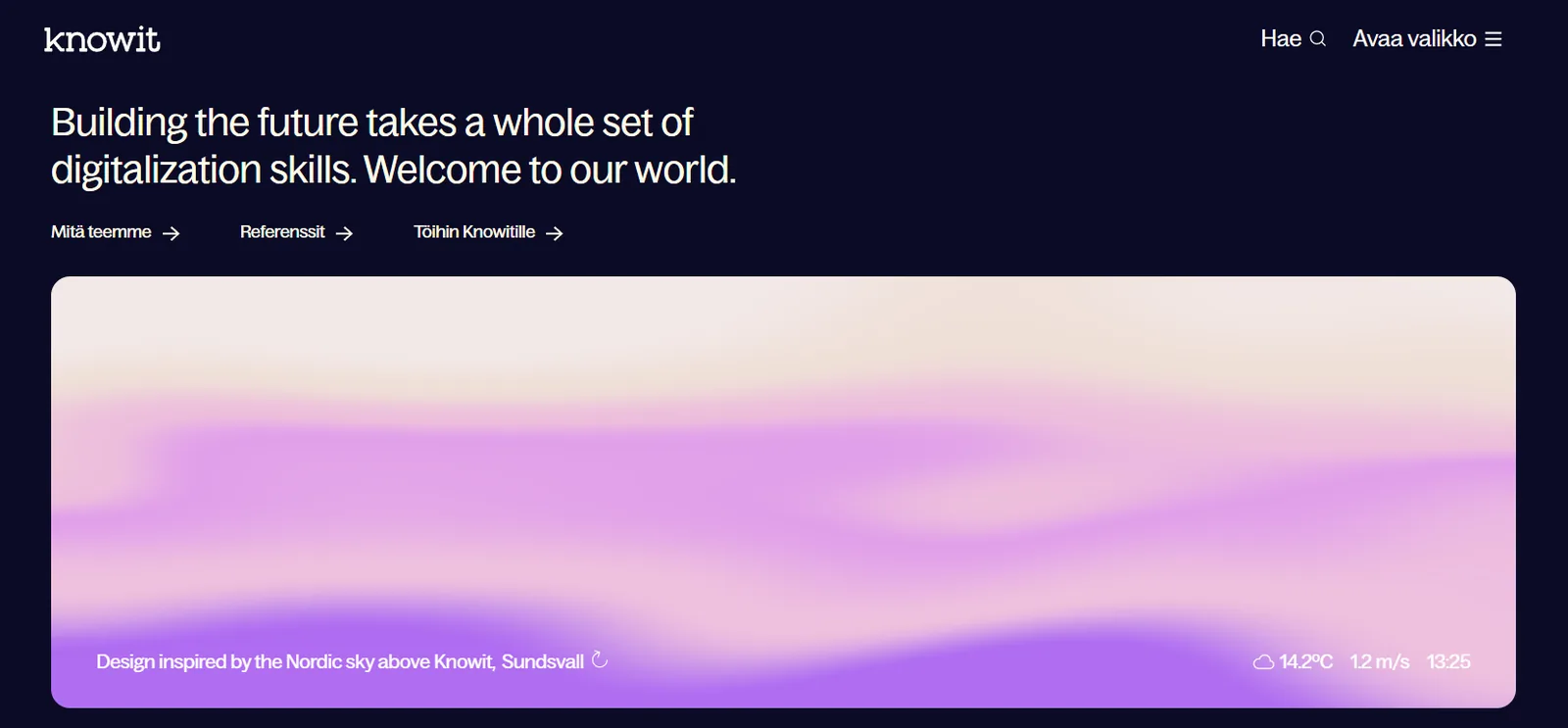 Knowit Finland website, software development company in Finland